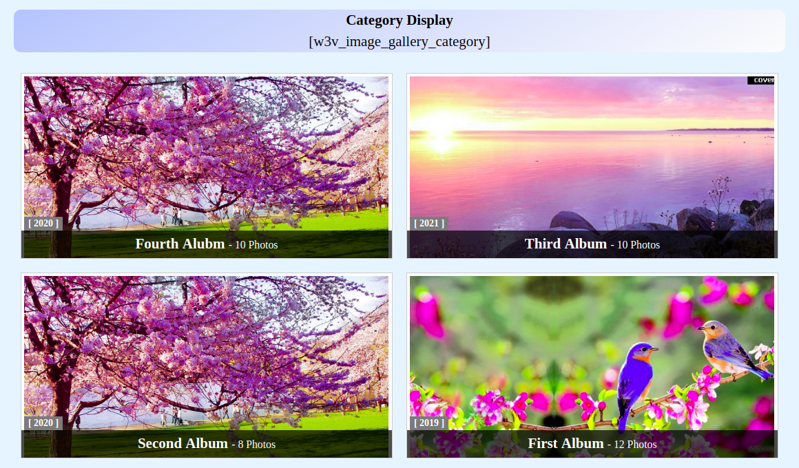 demo image category layout